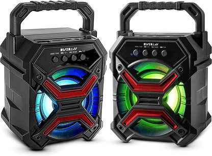 Portable Wireless Bluetooth Speaker with TWS Function - Rechargeable Bluetooth Speaker - LES flashing Lights by Anti Spier