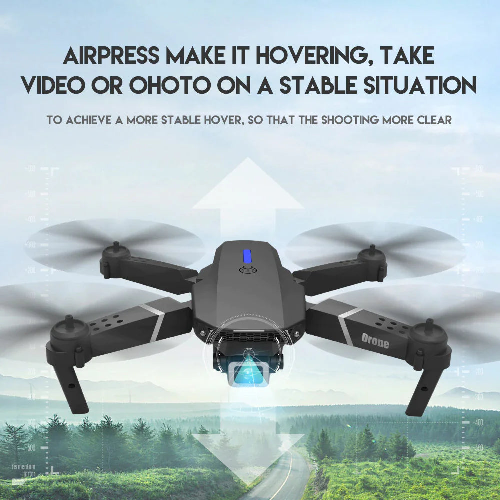 2023 New RC Drone With 4K HD Dual Camera WiFi FPV Foldable Quadcopter +4 Battery by Anti Spier