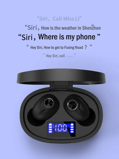 TWS Bluetooth Earbuds Waterproof Bluetooth 5.1 Headset Noise Cancelling Wireless by Anti Spier