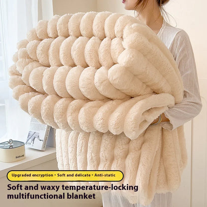 Faux Rabbit Fur Velvet Blanket by Anti Spier