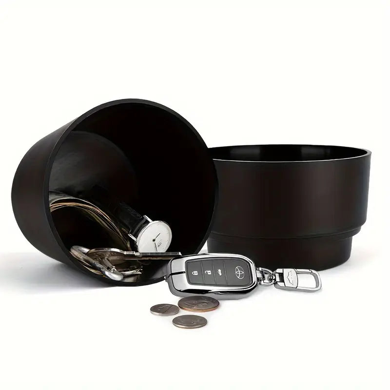 1pc Black Plastic Flower Pot with Secret Compartment & Key Hider - Waterproof, Durable Safe for Cash, Keys & Small Valuables, Non-Waterproof by Anti Spier