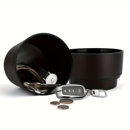 1pc Black Plastic Flower Pot with Secret Compartment & Key Hider - Waterproof, Durable Safe for Cash, Keys & Small Valuables, Non-Waterproof by Anti Spier
