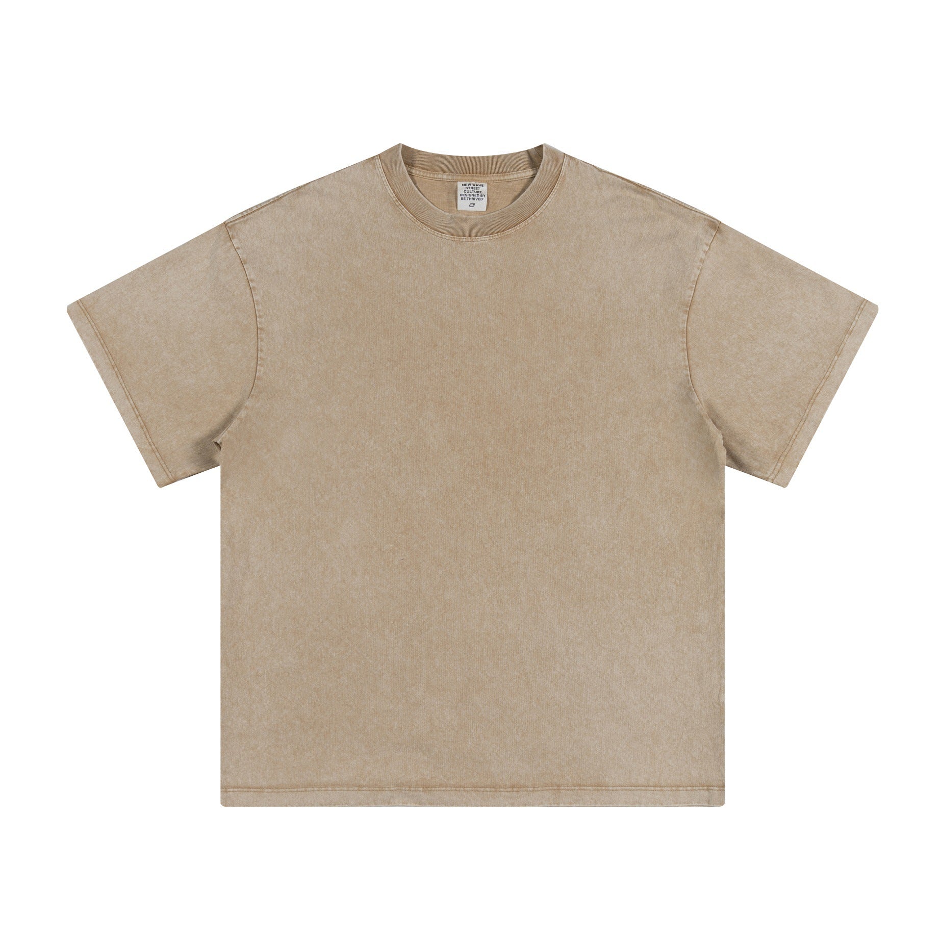 Men's summer American youth fashion brand heavy all neckline cotton short sleeve loose trend T-shirt men by Hypersku