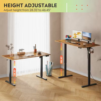 Electric Sit to Stand Desk with 3 Memory Presets, Adjustable Height Stand up Desk, Height Adjustable Standing Computer Desk for Home Office, 40/ 55/ 63/ 71 Inches, Ergonomic Workspace, Workspace Furniture, Sleek Design, Modern Desk by Anti Spier
