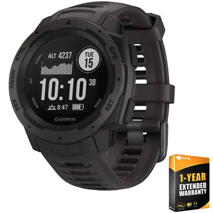 Garmin Instinct Rugged Outdoor Watch with GPS Features Glonass and Galileo Heart Rate Monitoring and 3-Axis Compass Graphite by Anti Spier
