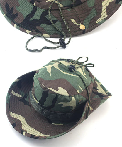 Boonie Bucket Hats Outdoor Fishing Hunting Wide Brim Mesh Camo Safari Sun Cap by Anti Spier