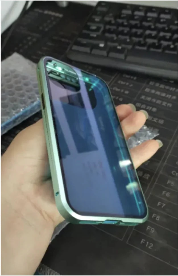 Magnetic Privacy Glass Case for iPhone - Anti-Peep Screen Protector with 9H Hardness by Anti Spier