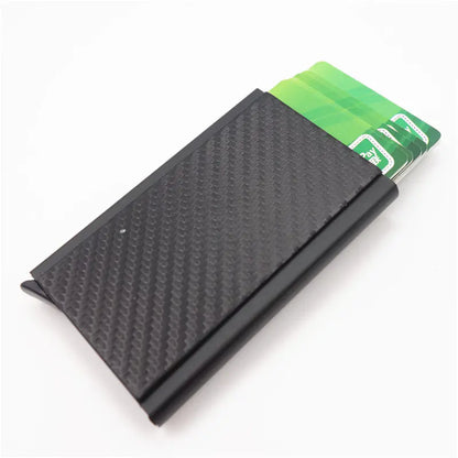 Aluminum Alloy RFID Wallet with Carbon Fiber Card Case by Anti Spier