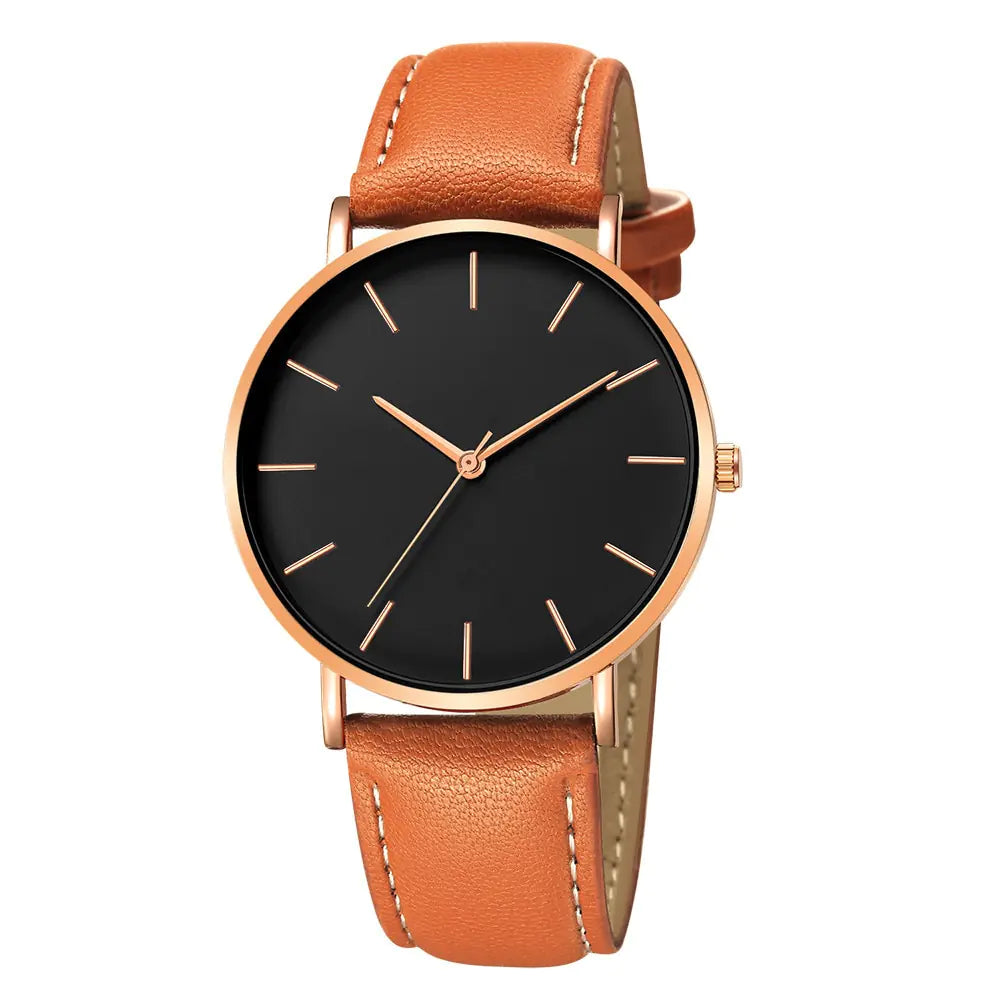Simple Leather Men's Luxury Watches by Anti Spier