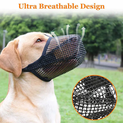 Pet Dog Mouth Cover Mask by Anti Spier
