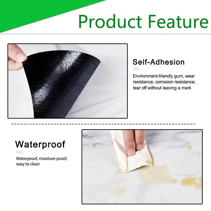 Thick Self-Adhesive Marble Floor Stickers by Anti Spier