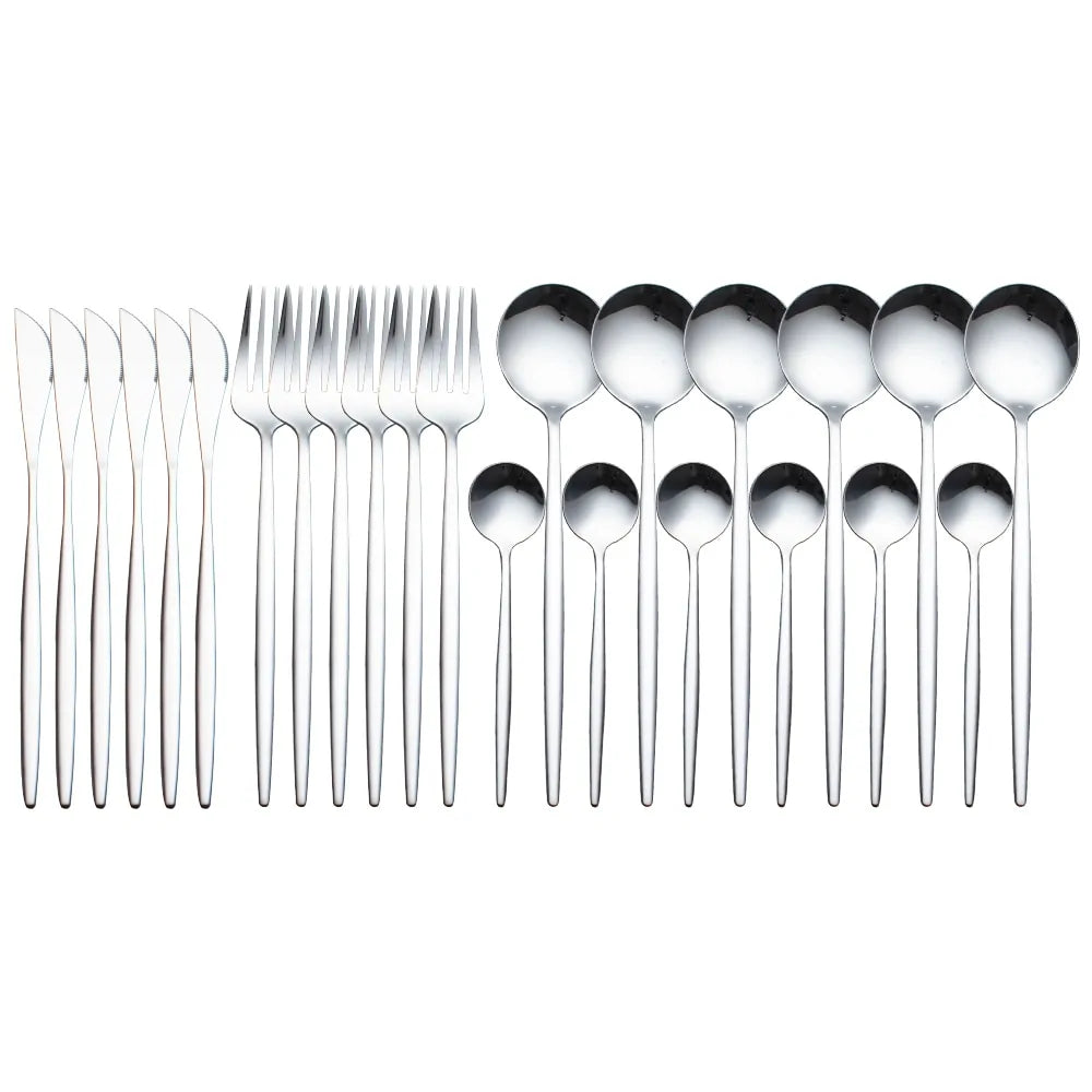 24 Pieces Luxury Cutlery Set by Anti Spier
