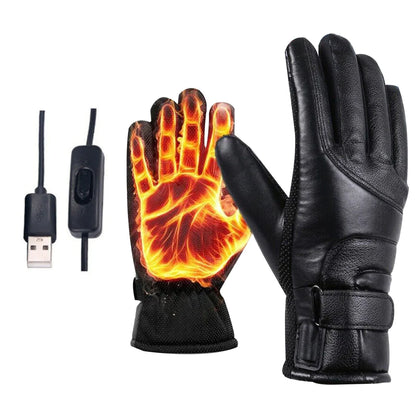 Electric USB Heated Gloves Winter Warming Thermal Ski Snow Hand Warm Windproof by Anti Spier