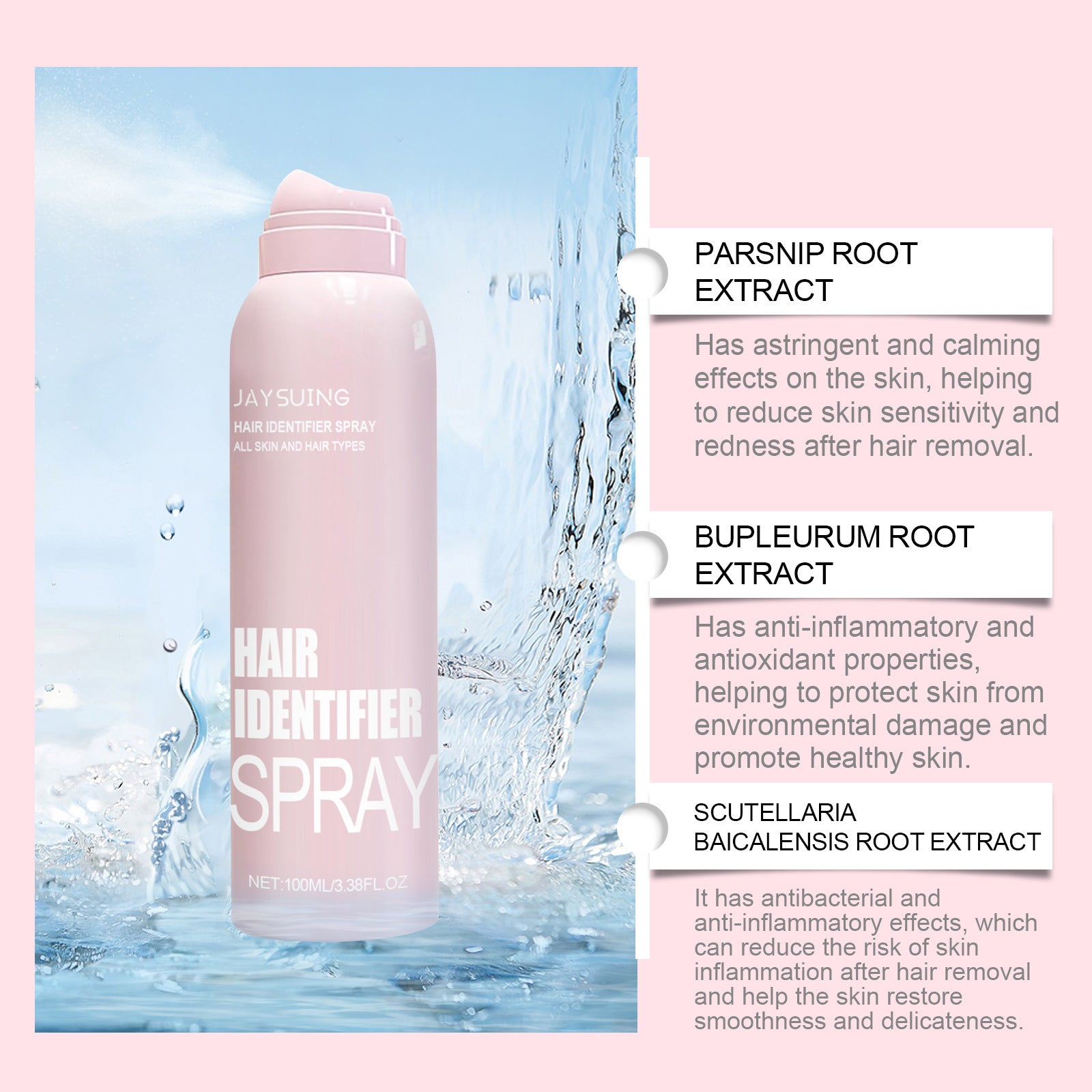 Hair Identifier Spray Set For Face Shaving Moisturizing Dermaplaner Spray For Face Shaving Skin Care by Anti Spier