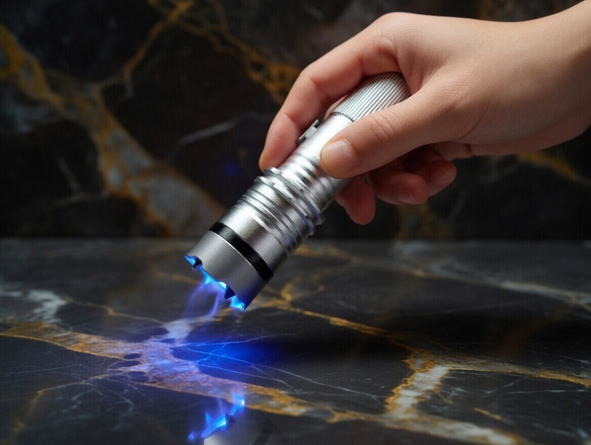 Silver Safety Flashlight Stun Shock Rechargeable Super Bright LED with Holster by Anti Spier
