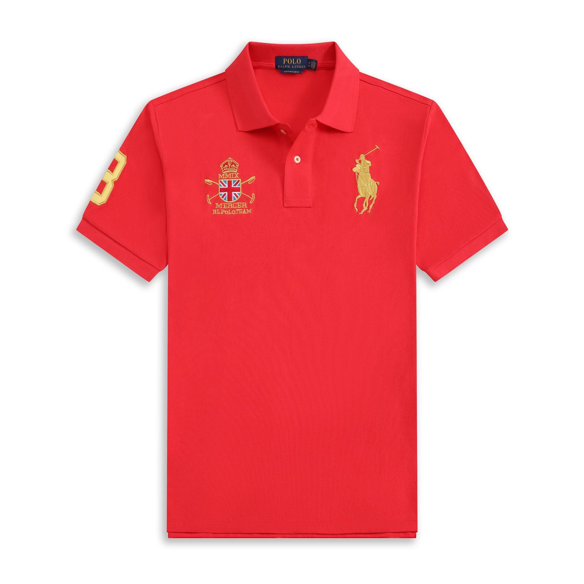 Summer men's loose lapel embroidery cotton short sleeve business plus size T-shirt white by Hypersku