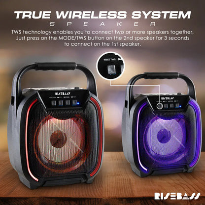 8" 600 watt Speaker - Portable Wireless Bluetooth Speaker with TWS Function by Anti Spier