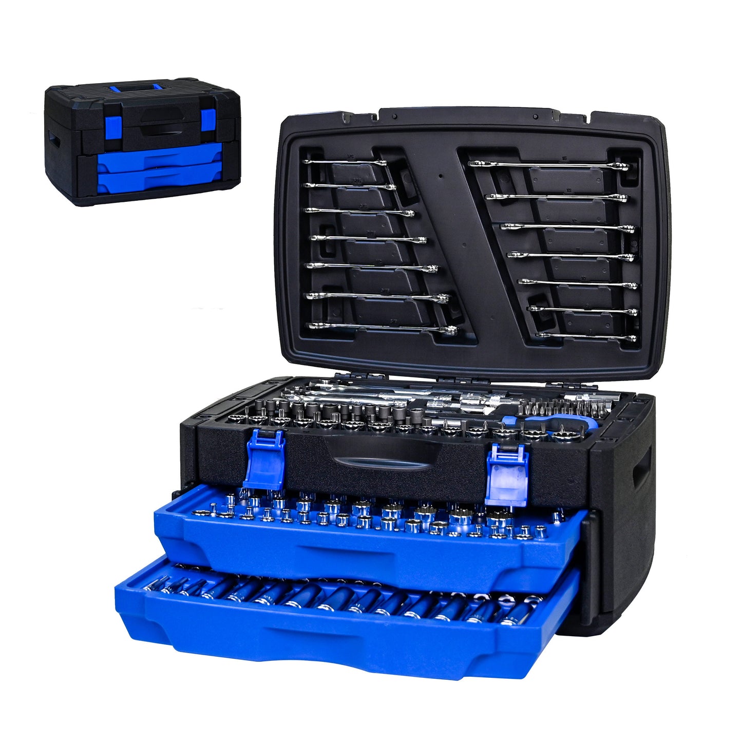 Black Hand Tool Box With Toolset 266Pcs by Anti Spier