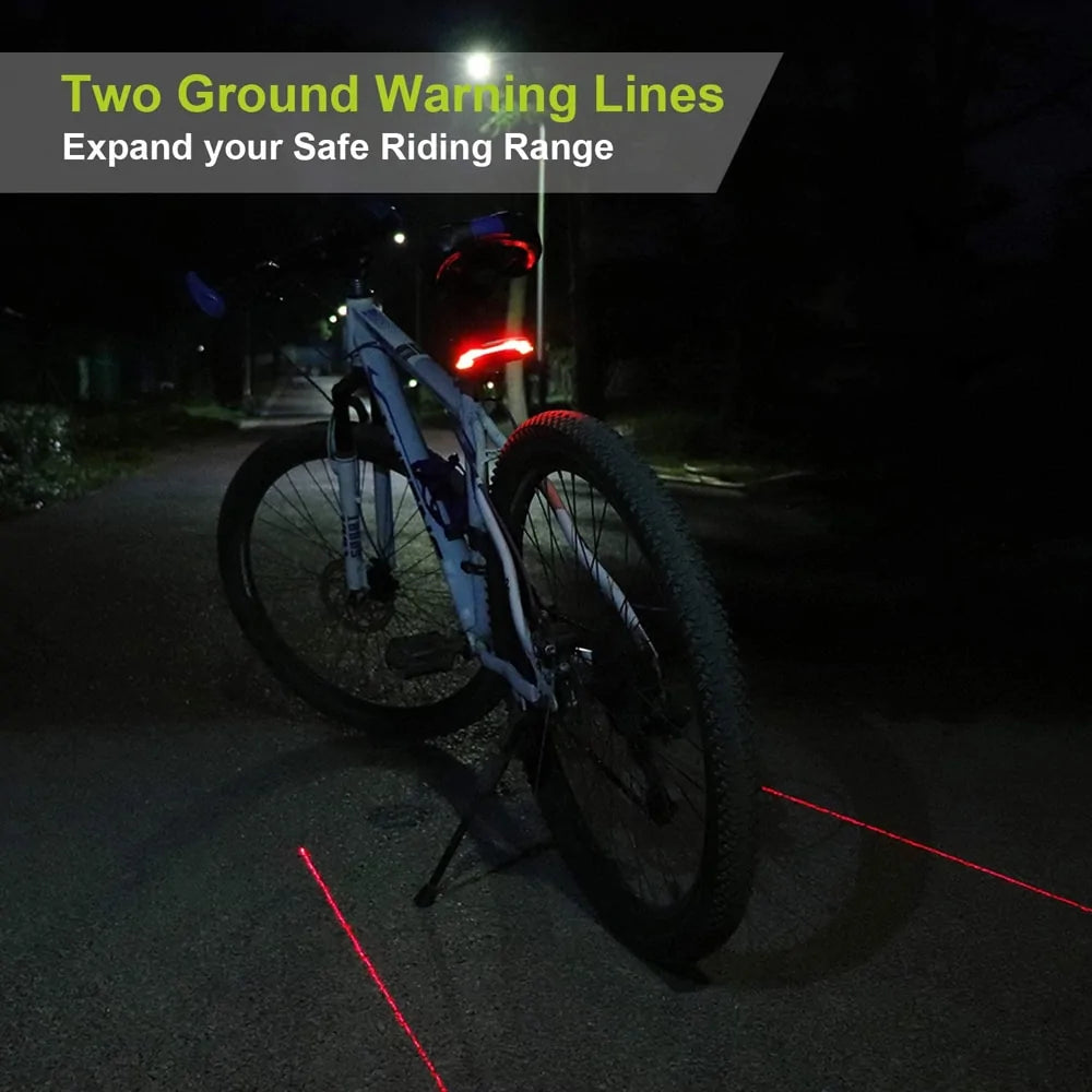 Smart Auto Brake Sensing Light Bicycle Wireless Turn Light by Anti Spier