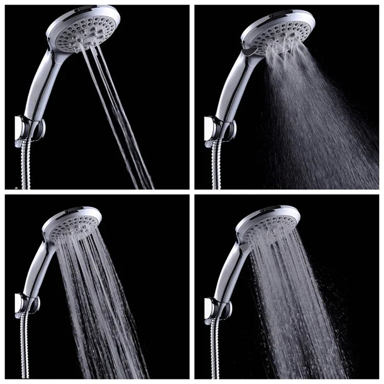 High Pressure Shower Head 5 Settings Handheld Shower Heads Spray With 5 FT Hose by Anti Spier