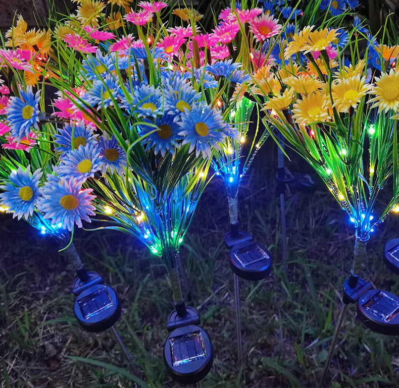 Solar Garden Lights LED Flower Stake Lamp Outdoor Yard Waterproof Patio Decor by Anti Spier