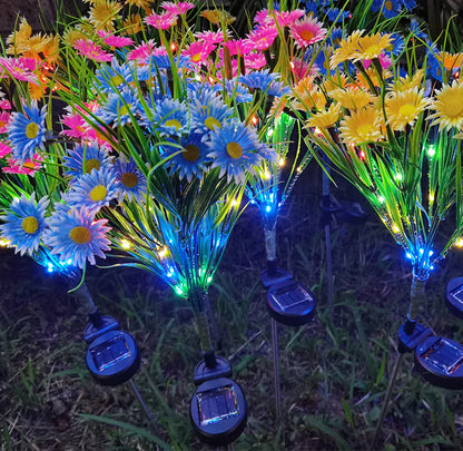 Solar Garden Lights LED Flower Stake Lamp Outdoor Yard Waterproof Patio Decor by Anti Spier