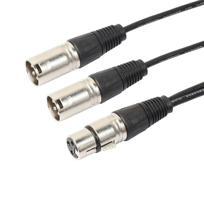3Pin XLR Female Jack To Dual 2 Male Plug Y Splitter Cable Adapter Microphone USA by Anti Spier
