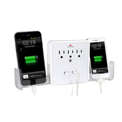 NEW! Classic Combo Wall Adapter W/3 AC Outlets W/Surge Protection And Dual USB Ports To Charge Your Gadgets by Anti Spier