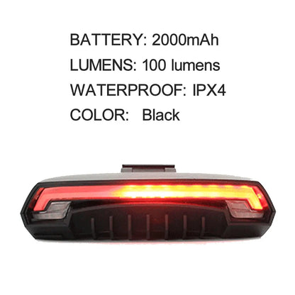 Smart Auto Brake Sensing Light Bicycle Wireless Turn Light by Anti Spier