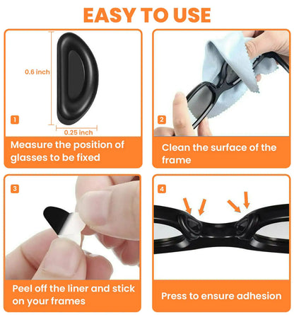5 Pairs Anti-Slip Nose Pads For Eyeglasses by Anti Spier