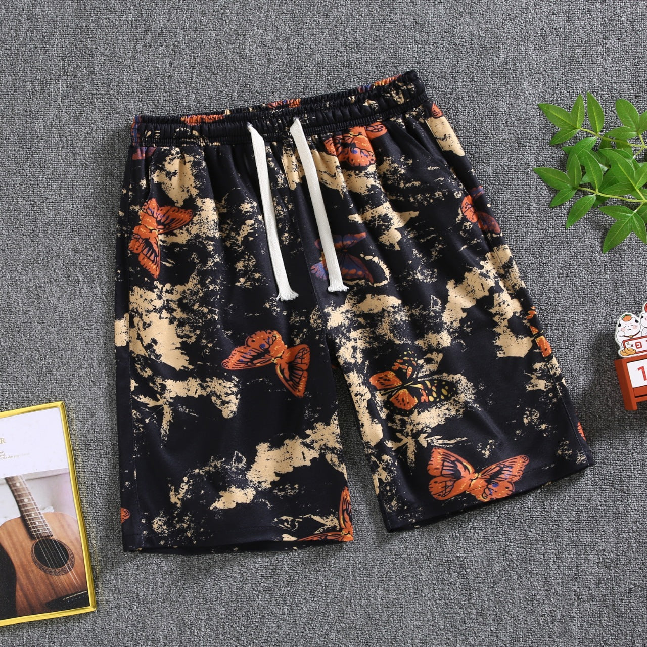 Quarter pants Men's summer beach pants Men's casual running shorts Men's 5 straight leg pants trend by Hypersku