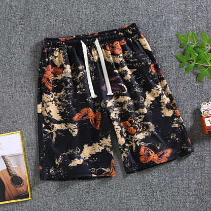 Quarter pants Men's summer beach pants Men's casual running shorts Men's 5 straight leg pants trend by Hypersku