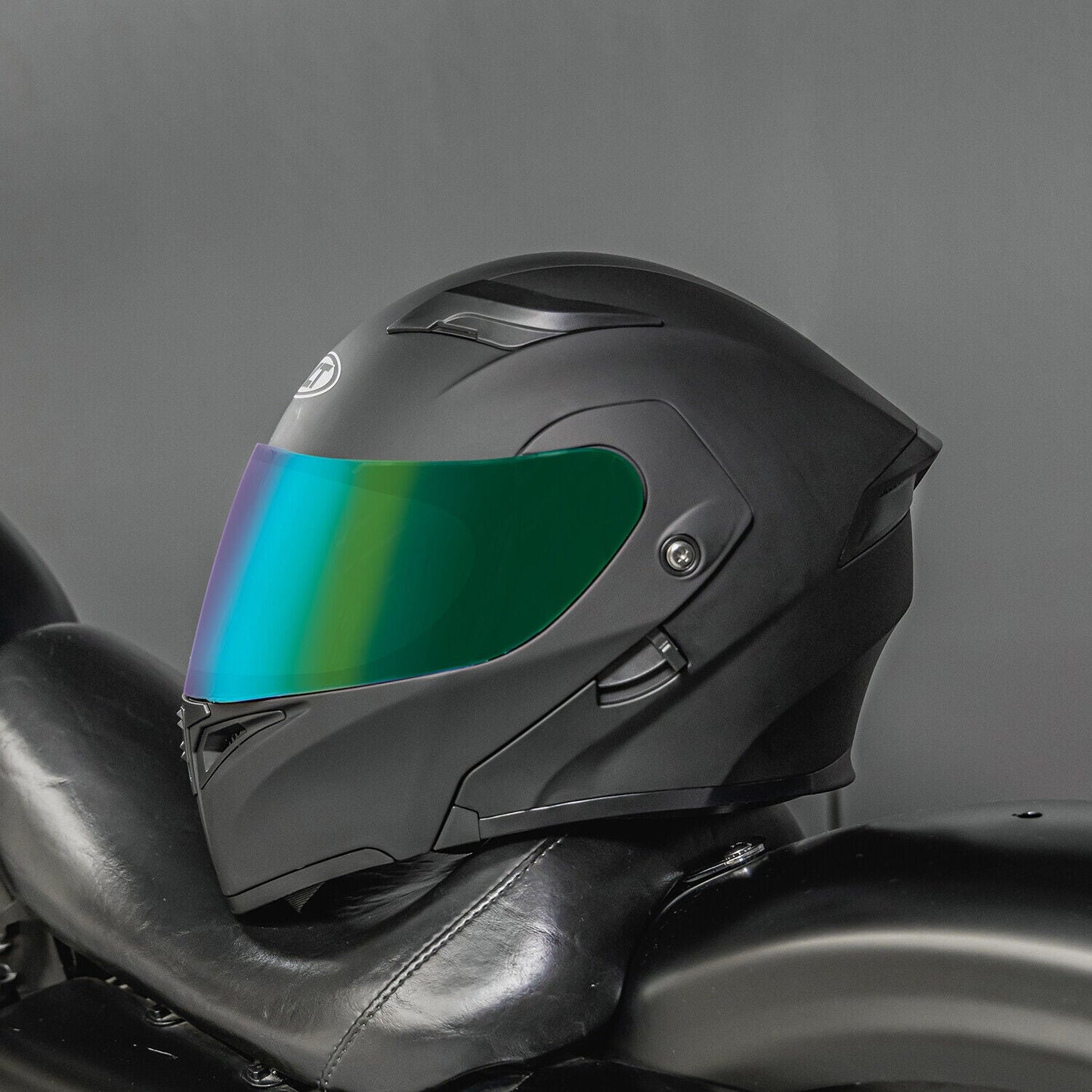 Full Face Dual Visor Flip Moto Helmet Modular Motorcycle Helmet Color Lens New by Anti Spier