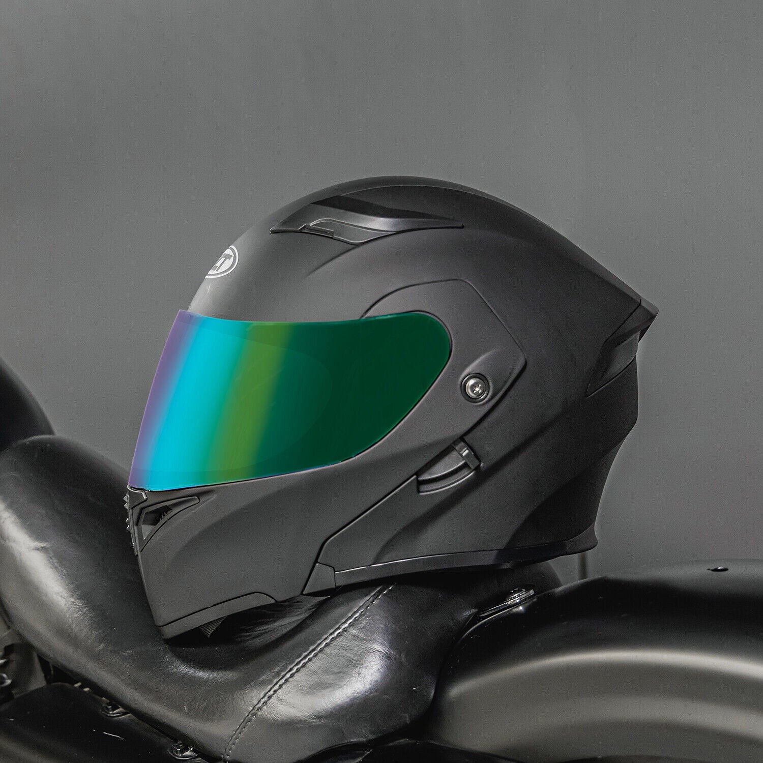 Full Face Dual Visor Flip Moto Helmet Modular Motorcycle Helmet Color Lens New by Anti Spier