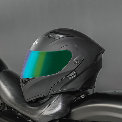 Full Face Dual Visor Flip Moto Helmet Modular Motorcycle Helmet Color Lens New by Anti Spier