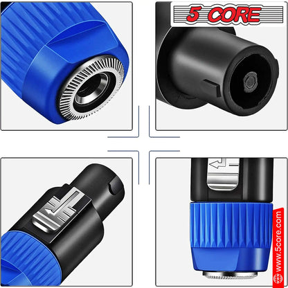 5 Core Speakon Adapter High Quality Audio Jack Male Audio Pin Speaker Adapter Connector by Anti Spier