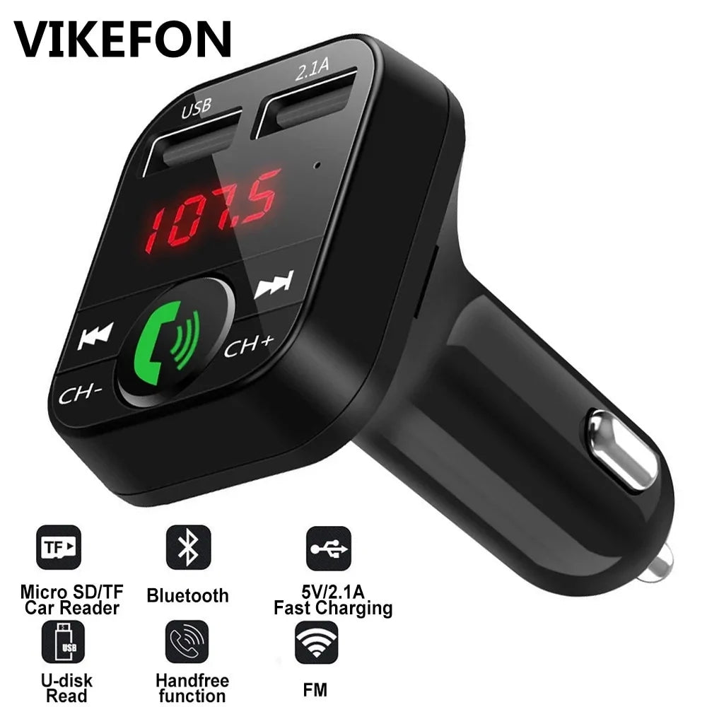Car Bluetooth 5.0 FM Transmitter Wireless Adapter by Anti Spier