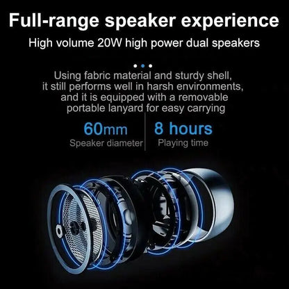 Bluetooth Speaker Wireless Waterproof Outdoor Stereo Bass USB/TF/FM Radio LOUD by Anti Spier