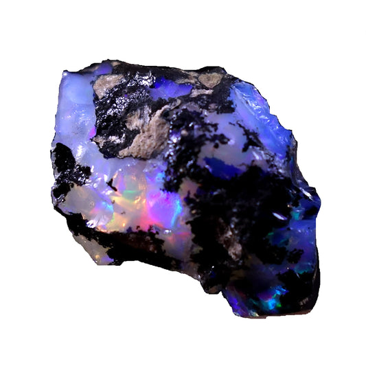 Tindi 27.55Cts 100% A+ Natural Ethiopian Welo Opal Rough Stone Raw Crystal October Birthstone Jewelry Making Gemstone Ultra Fire Striking Opal Opal Rock Handpicked Stone Size-20X30X13 Mm by Anti Spier