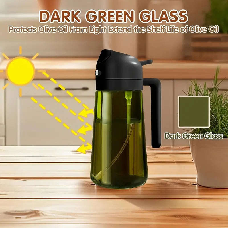 Dual-Purpose Pressurized Oil Sprayer | Large Capacity Leak-Proof Pouring and Spray Bottle for Home Use, BBQ Spray Canister by Anti Spier