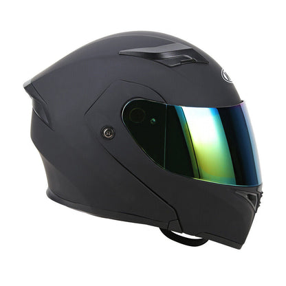 Full Face Dual Visor Flip Moto Helmet Modular Motorcycle Helmet Color Lens New by Anti Spier