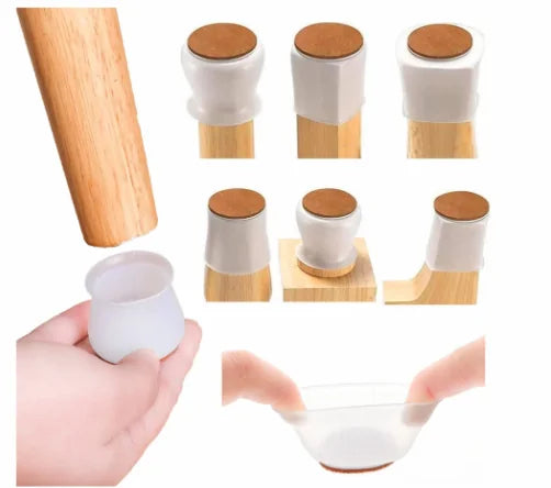 16pcs Silicone Furniture Leg Protectors: Floor Protection & Anti-slip Pads by Anti Spier