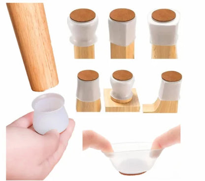 16pcs Silicone Furniture Leg Protectors: Floor Protection & Anti-slip Pads by Anti Spier