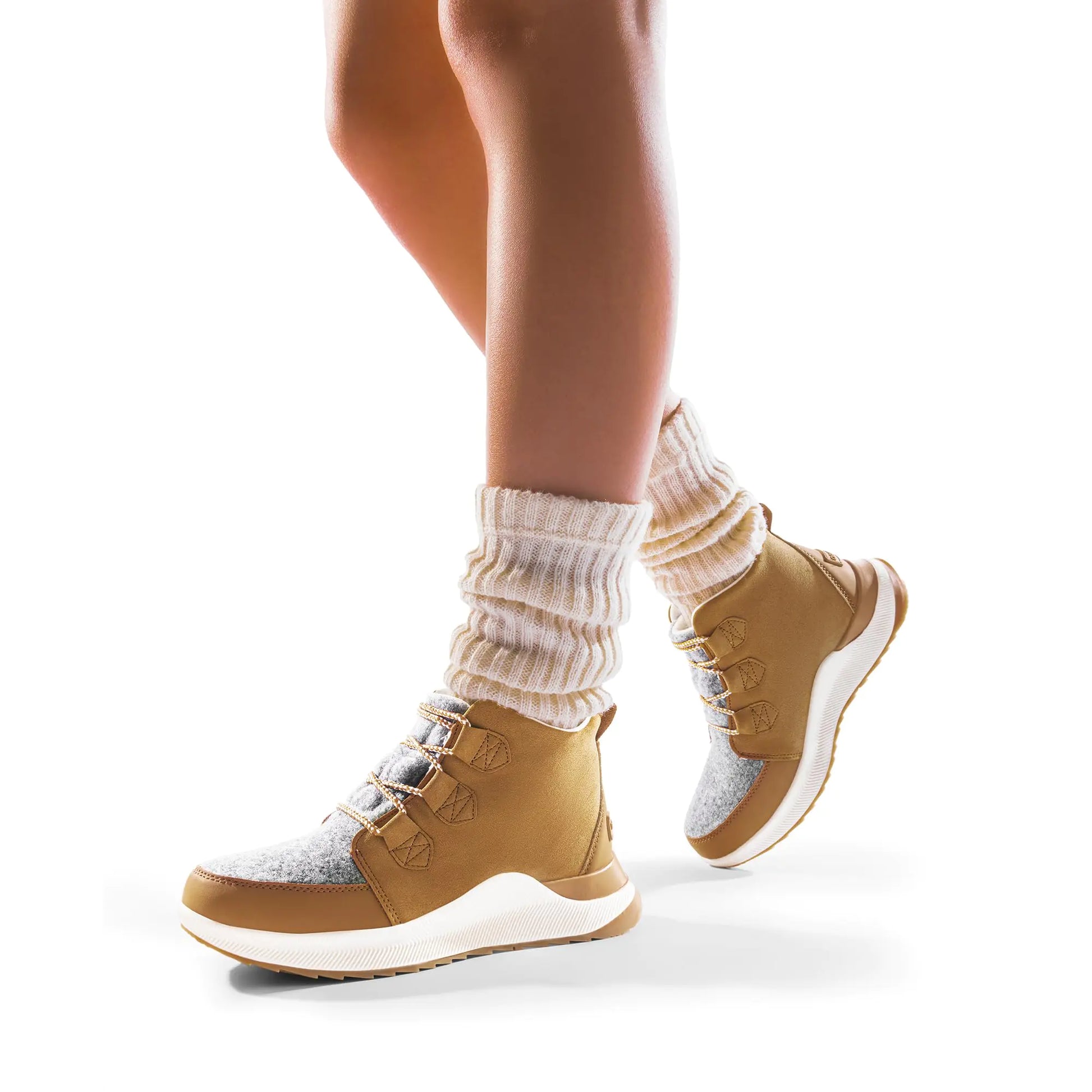 DREAM PAIRS Ankle Winter Boots for Women Waterproof Lace Up Anti-Slip Warm Snow Booties Fashion Sneaker Boots 5 Chestnut/Grey by Anti Spier