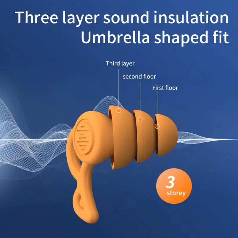 Silicone Noise-Canceling Earplugs for Sleeping - Reusable, Snore & Swimming Comfort, Quiet Night's Rest by Anti Spier