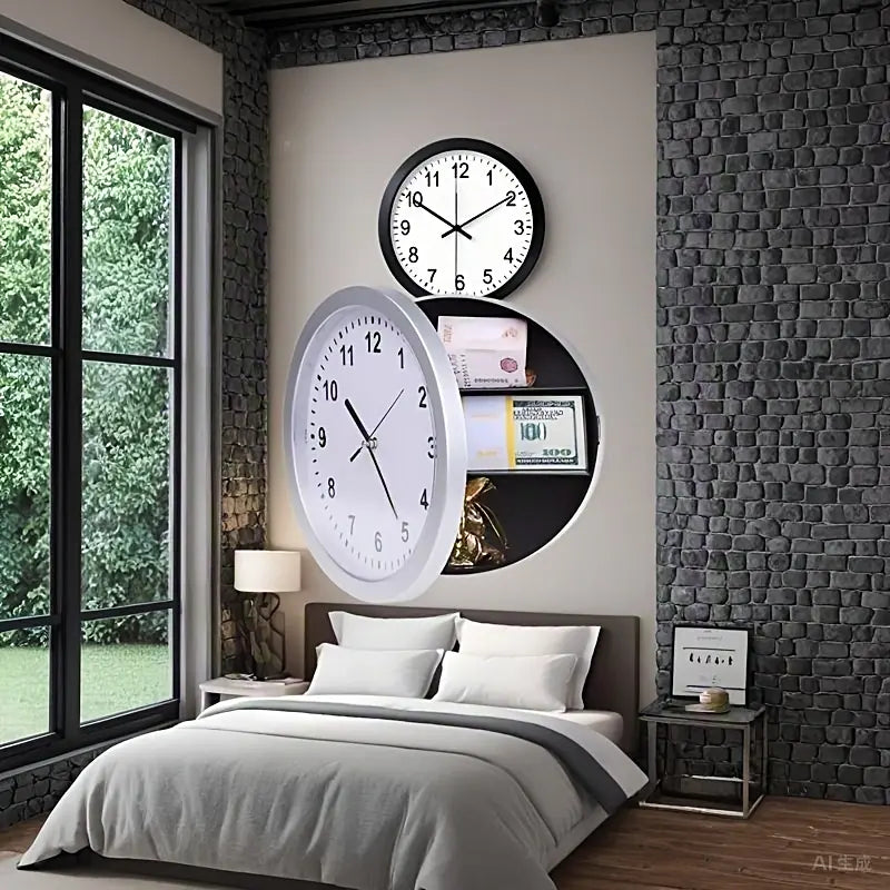 Multifunctional Wall Clock, Wall Clock Safe, Mysterious Treasure Storage Place, Stylish And Simple Wall Clock, Digital Clock by Anti Spier