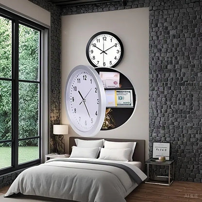 Multifunctional Wall Clock, Wall Clock Safe, Mysterious Treasure Storage Place, Stylish And Simple Wall Clock, Digital Clock by Anti Spier