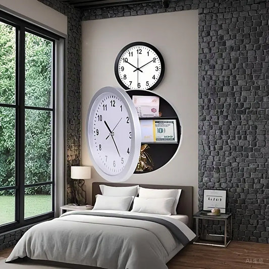 Multifunctional Wall Clock, Wall Clock Safe, Mysterious Treasure Storage Place, Stylish And Simple Wall Clock, Digital Clock by Anti Spier