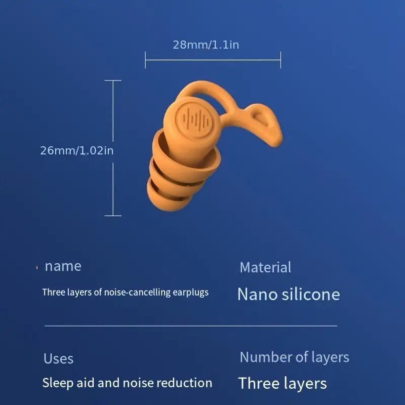 Silicone Noise-Canceling Earplugs for Sleeping - Reusable, Snore & Swimming Comfort, Quiet Night's Rest by Anti Spier