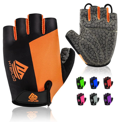 Bike Gloves Cycling Gloves Biking Gloves Bicycle Gloves for Men Women with Anti-Slip Shock-Absorbing Pad,Light Weight Half Finger Gloves for Cycling Workout Training Outdoor Black&gray X-Large by Anti Spier
